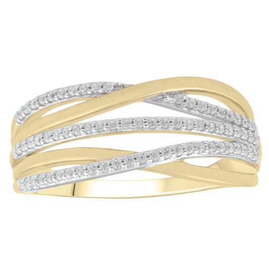 Ring with 0.20ct Diamonds in 9K Yellow Gold