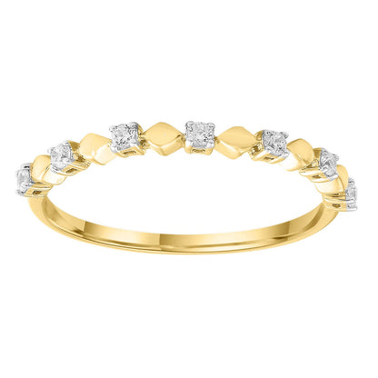 Ring with 0.10ct Diamond in 9K Yellow Gold