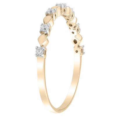 Ring with 0.10ct Diamond in 9K Yellow Gold