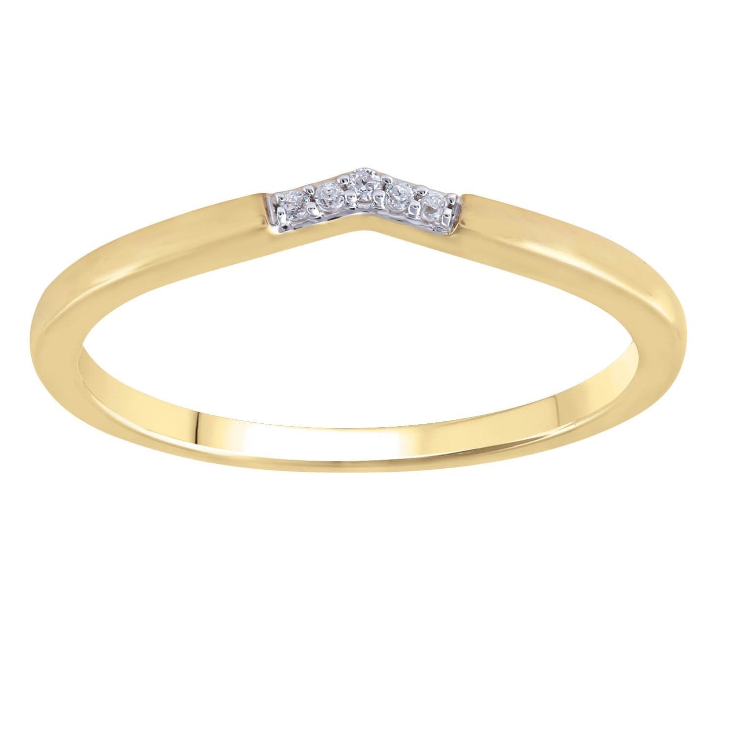 Ring with 0.02ct Diamonds in 9K Yellow Gold