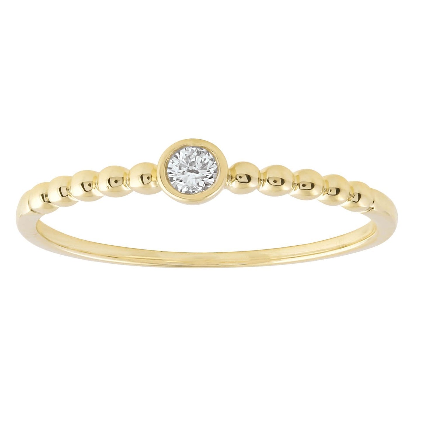 Ring with 0.08ct Diamonds in 9K Yellow Gold