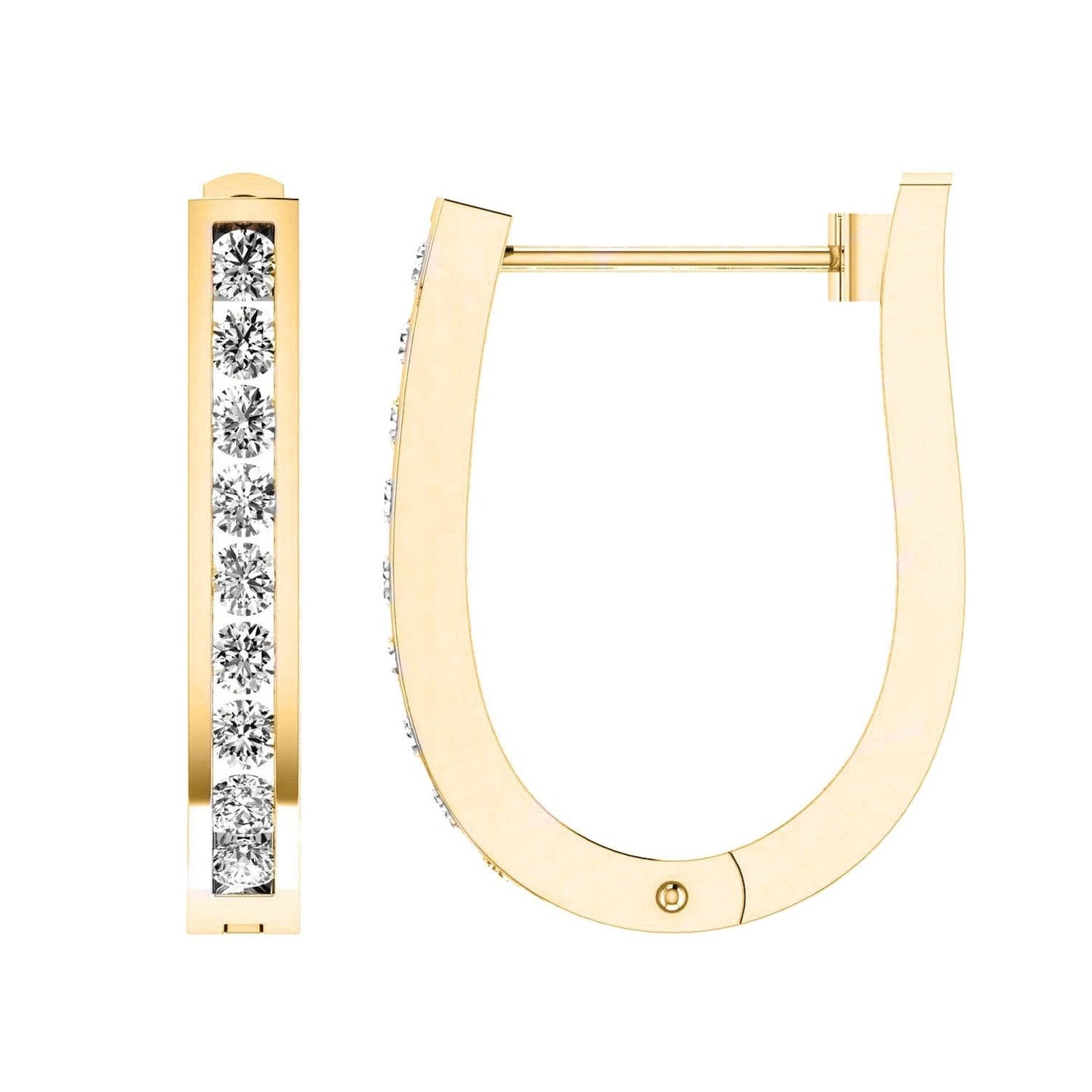 Diamond Huggie Earrings with 1.00ct Diamonds in 9K Yellow Gold - RJO9YHUG100GH