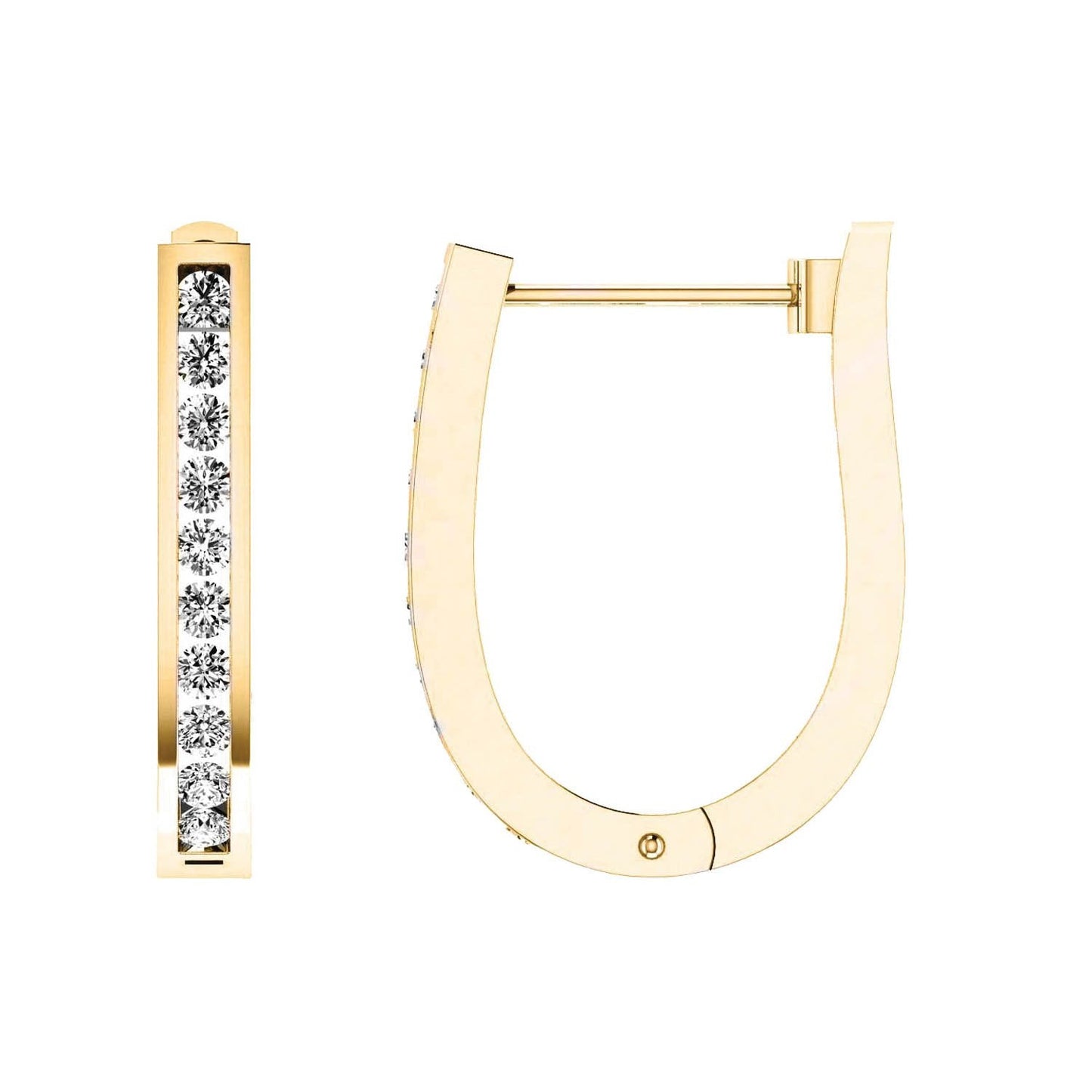 Diamond Huggie Earrings with 0.75ct Diamonds in 9K Yellow Gold - RJO9YHUG75GH