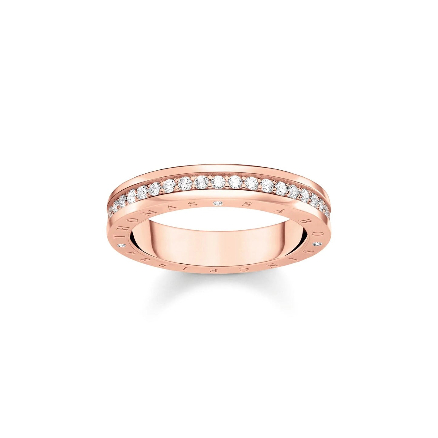 THOMAS SABO Sparkling Circles Rose Gold Band Ring