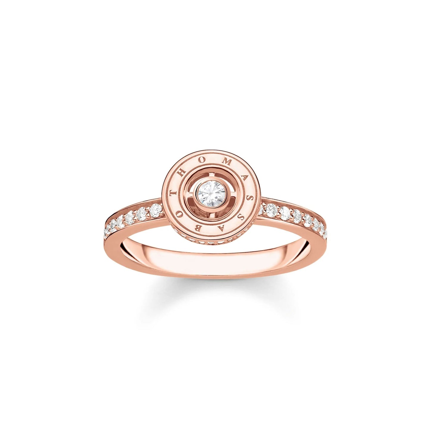 THOMAS SABO Sparkling Circles Round Rose Gold Ring