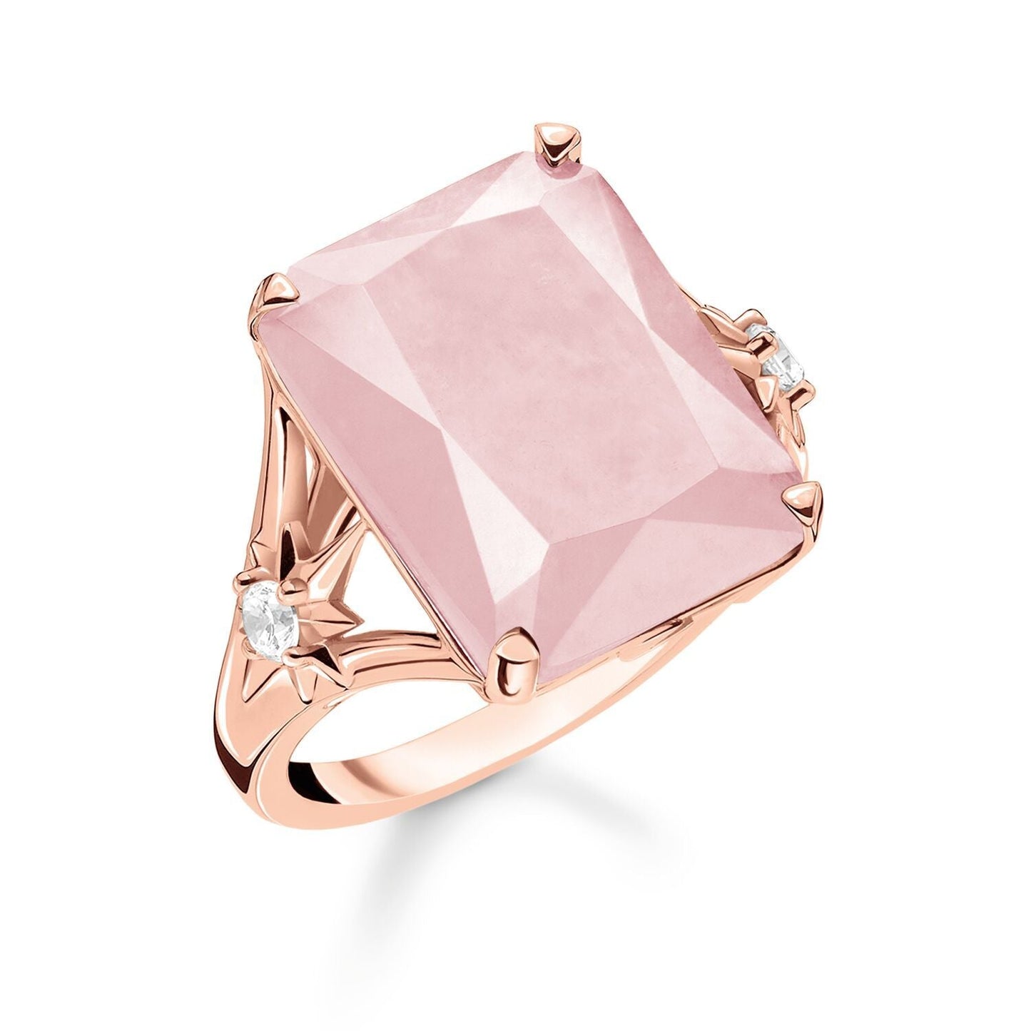 Thomas Sabo Ring Large Pink Stone With Star