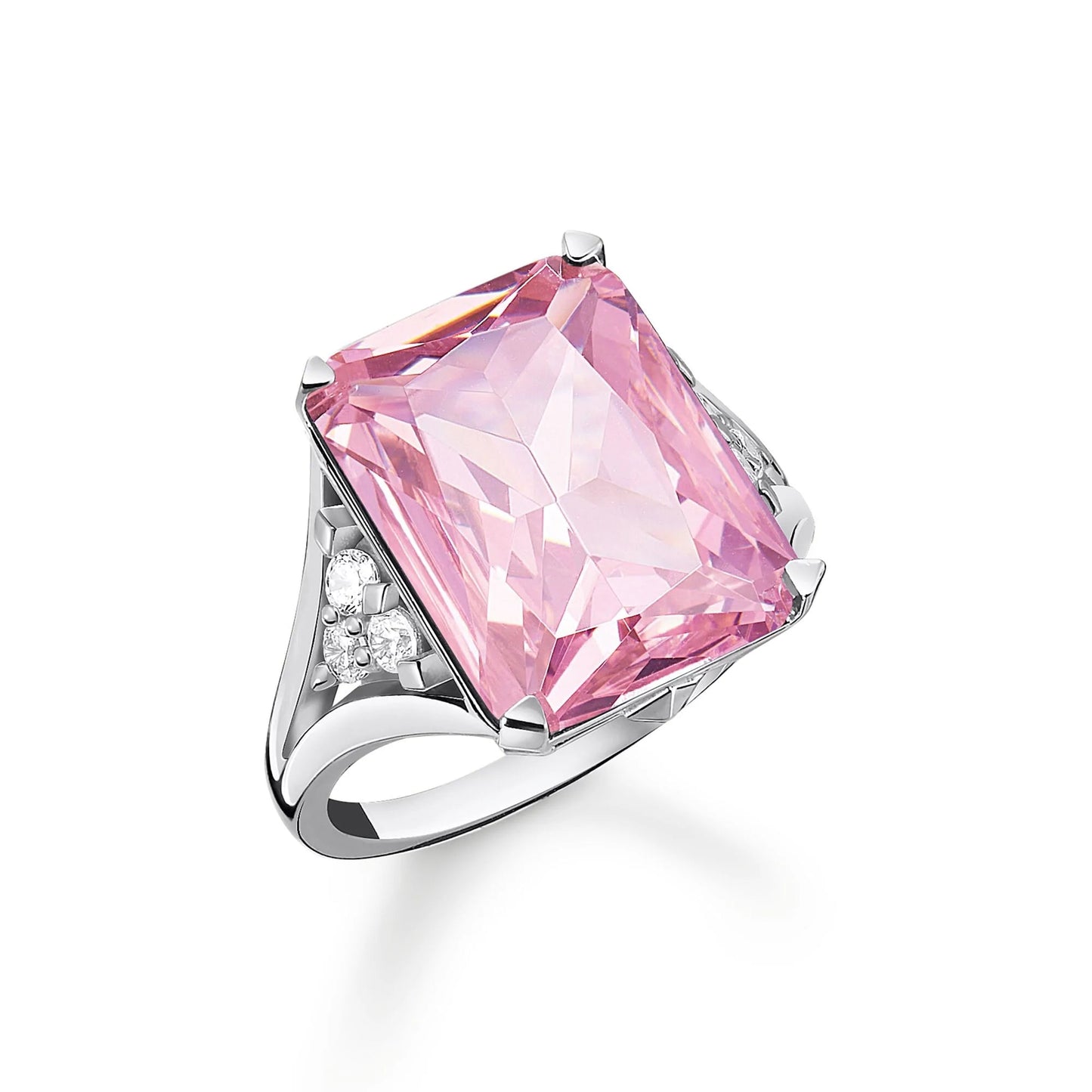 THOMAS SABO Heritage Pink Stone Silver Ring