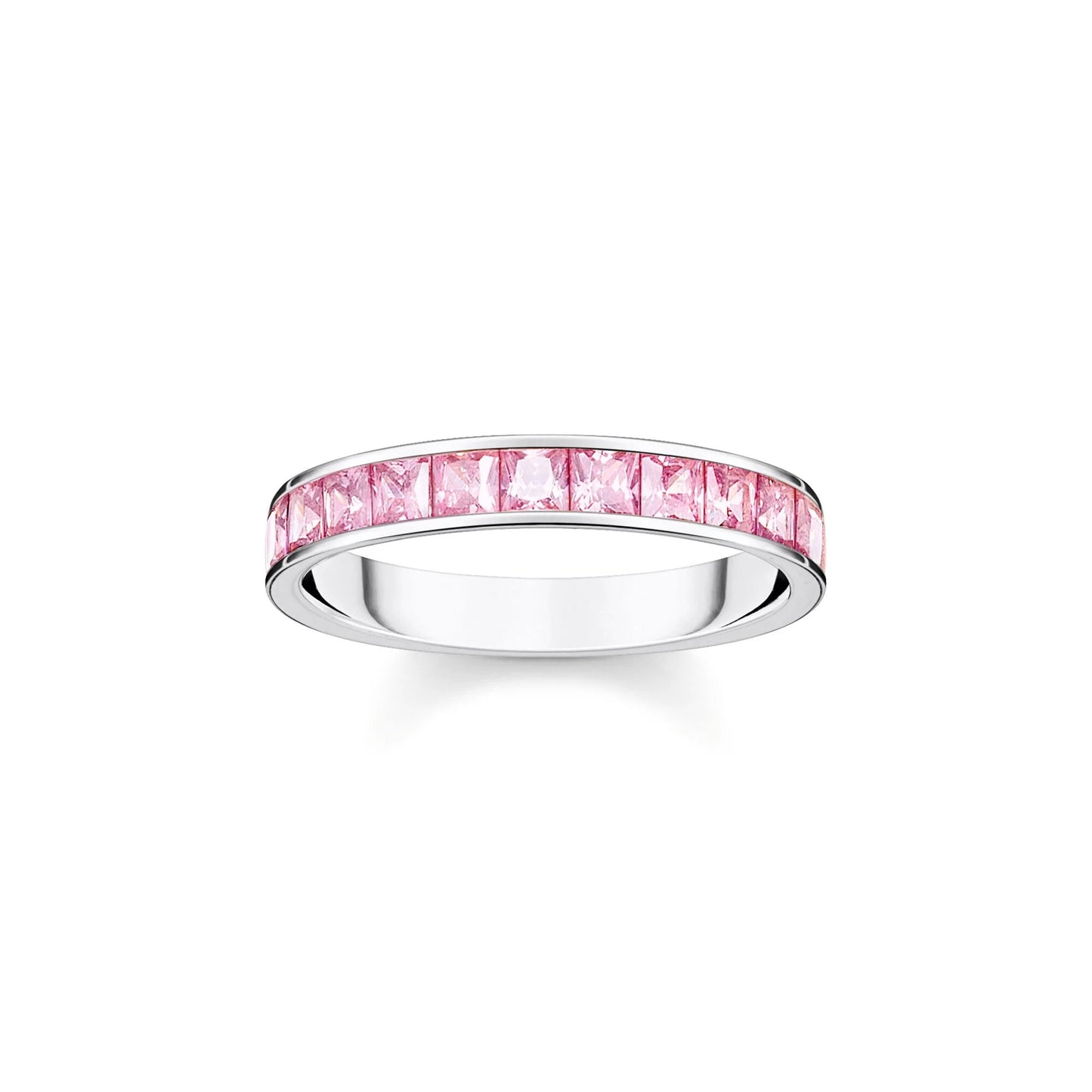 THOMAS SABO Heritage Pink Pave Silver Band Ring