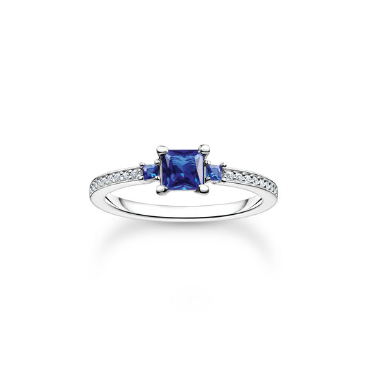 Thomas Sabo Ring with blue and white stones