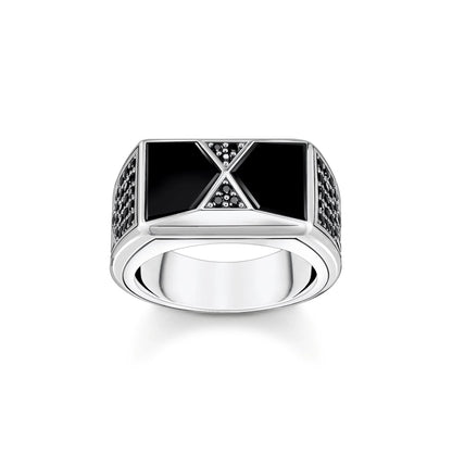 THOMAS SABO Ring Pyramid Shape Black