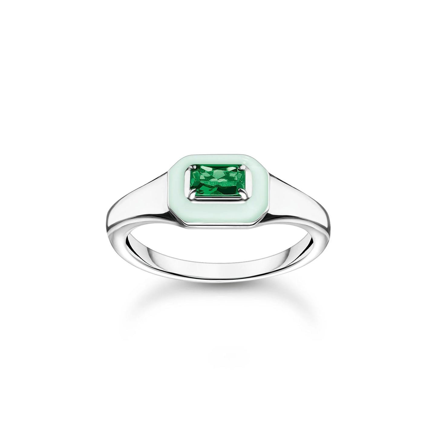 THOMAS SABO Octagon Green Stone Ring