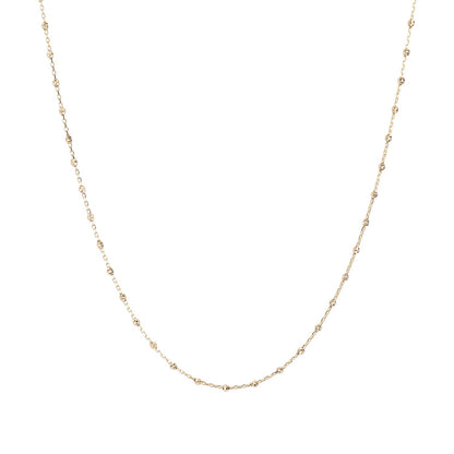 9K Yellow Gold Beaded Chain 48cm