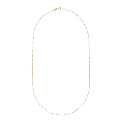 9K Yellow Gold Beaded Chain 48cm