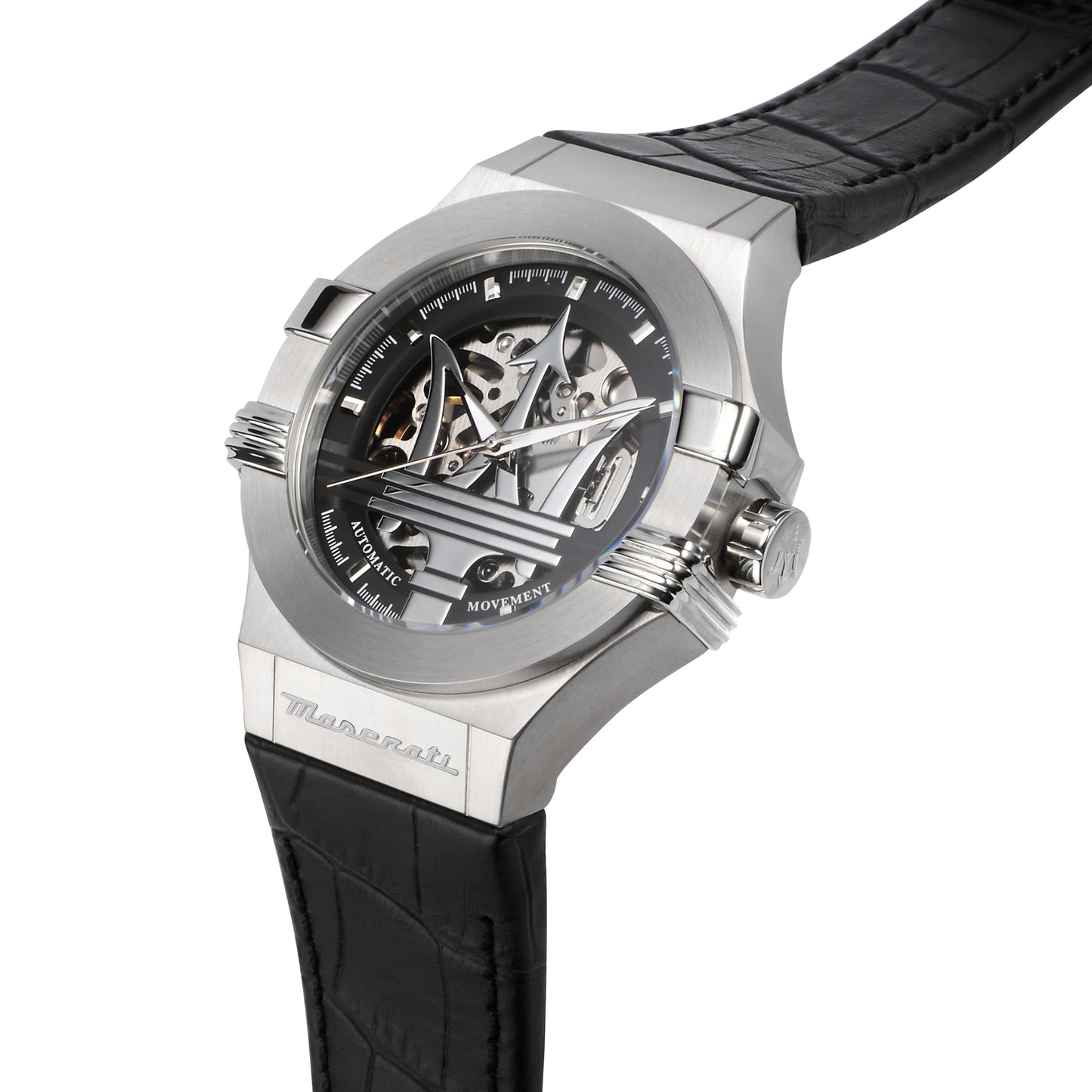 Maserati Potenza Silver Skeleton Automatic 42mm Watch