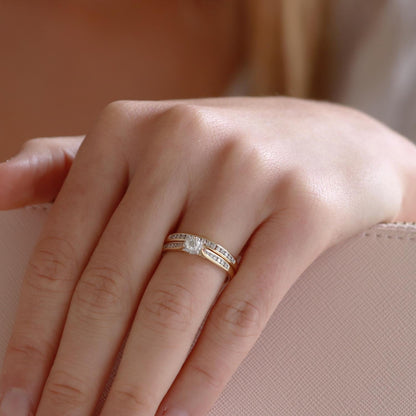 Engagement & Wedding Ring Set with 0.50ct Diamonds in 9K Yellow Gold