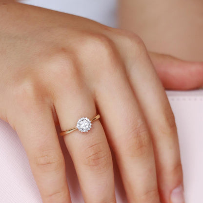 Ring with 0.15ct Diamonds in 9K Yellow Gold