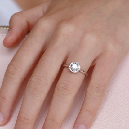 Ring with 0.50ct Diamonds in 9K White Gold
